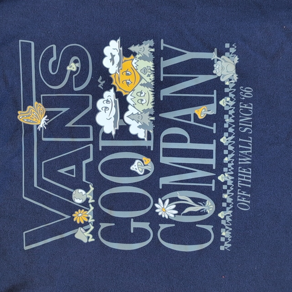 Vans Navy Sweatshirt Long Sleeve Logo XL - Picture 5 of 5